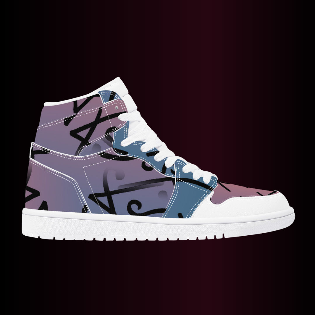 Purps #12 High Top Eco Friendly Leather Sneakers Art Meets Apparel