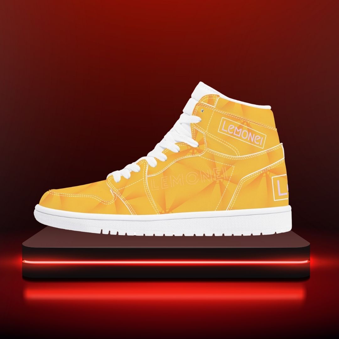 Golden Kamikaze High Tops Eco Leather Sneakers Art Meets Apparel