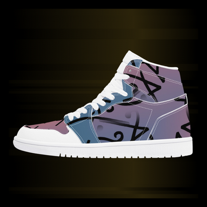 Purps #12 High Top Eco Friendly Leather Sneakers Art Meets Apparel