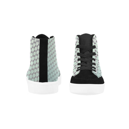 New "Palm Vibe" High Top Canvas Women's Shoes Art Meets Apparel