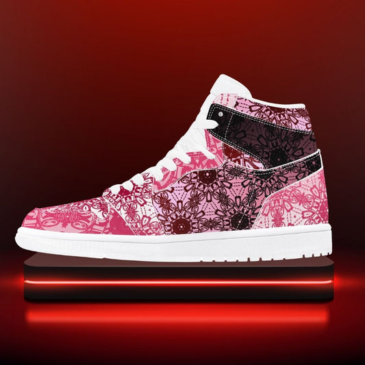 Pink #1 High Original Lemonei Top Eco Leather Sneaker Art Meets Apparel