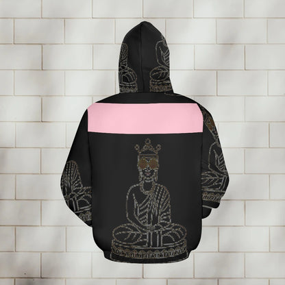 Zen Goddess #2 Pink/Black Mens Hoodie Art Meets Apparel