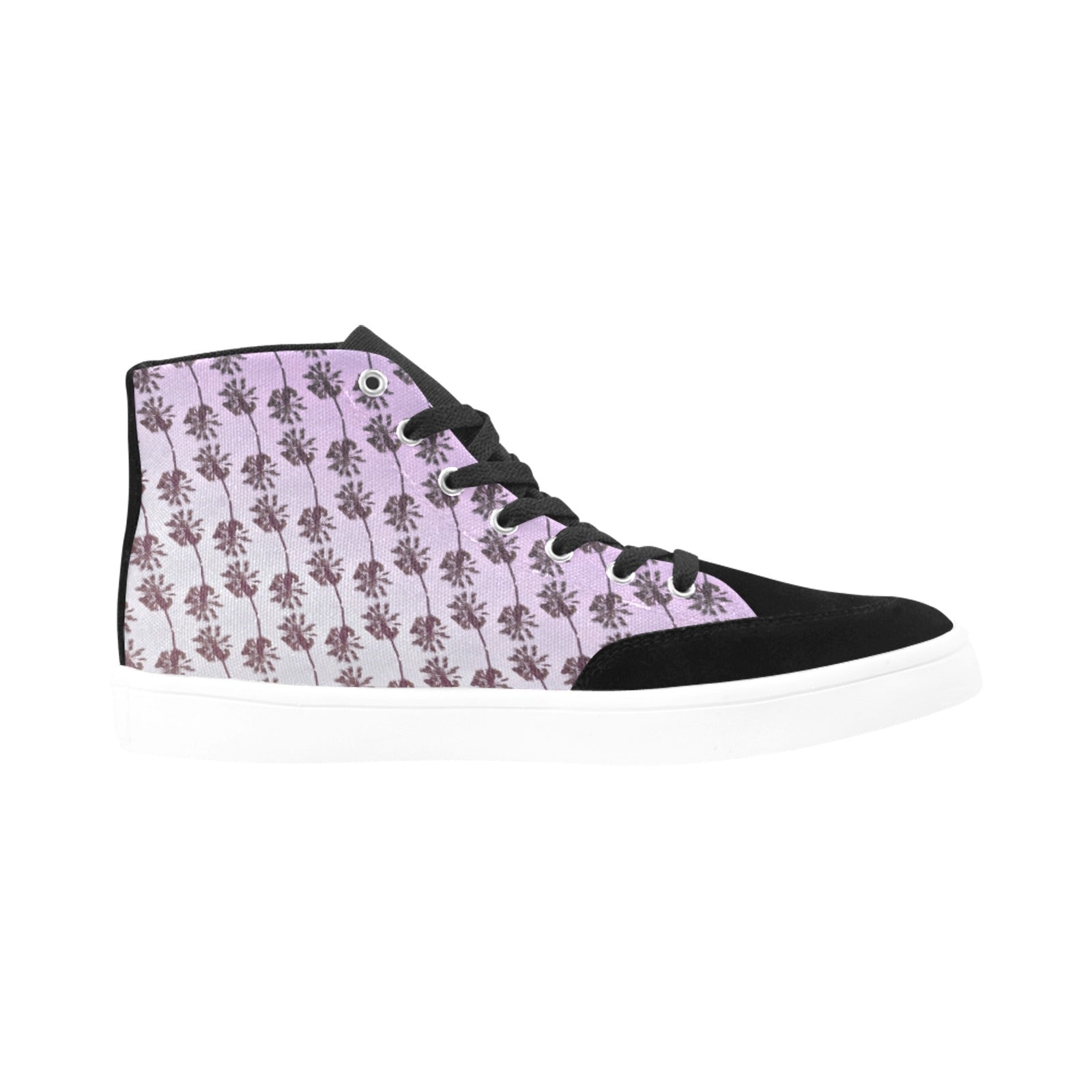 New "Palm Vibe" High Top Canvas Women's Shoes Art Meets Apparel