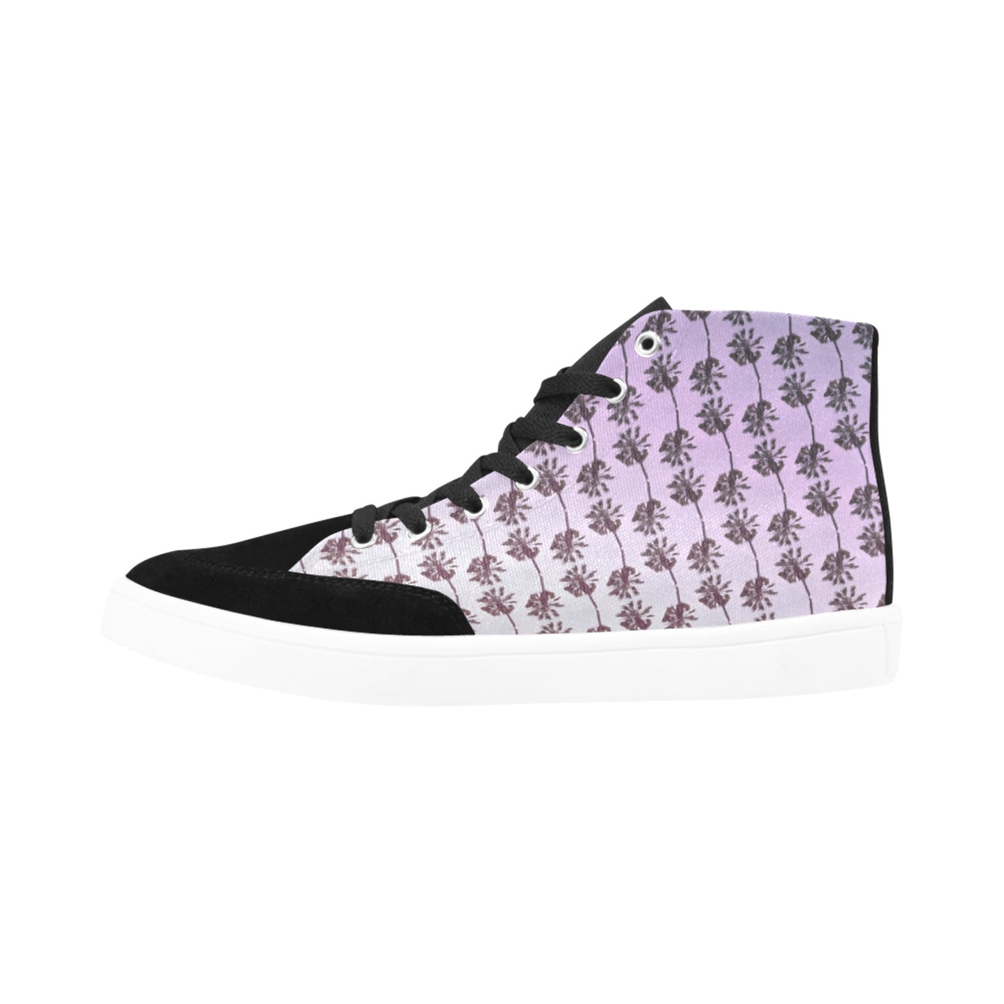 New "Palm Vibe" High Top Canvas Women's Shoes Art Meets Apparel