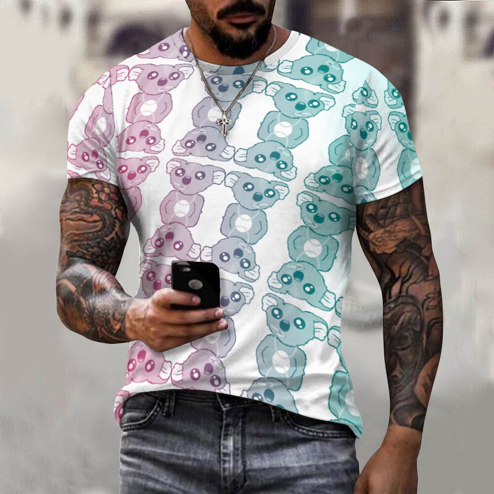 Smoking Koala #64 Men's Cotton T-shirt Art Meets Apparel