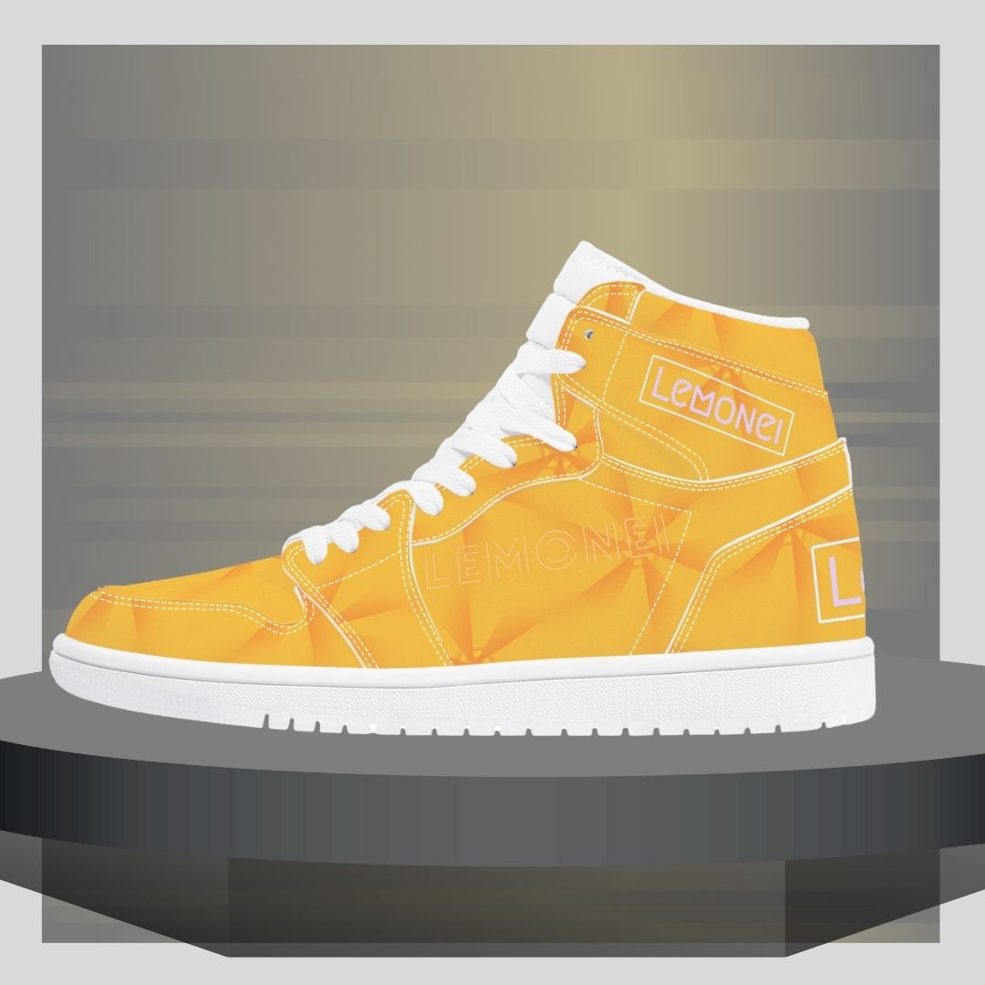 Golden Kamikaze High Tops Eco Leather Sneakers Art Meets Apparel