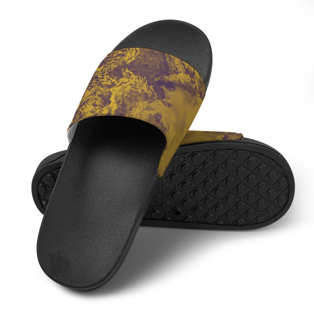 Golden Cafe #1 home slippers (men's and women's sizes) Art Meets Apparel