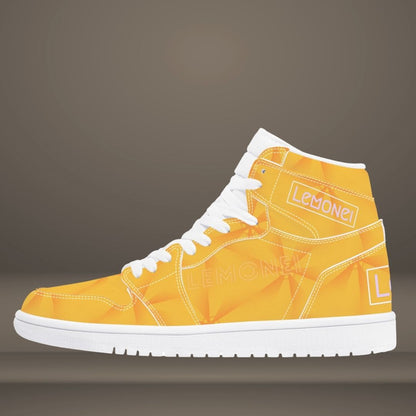 Golden Kamikaze High Tops Eco Leather Sneakers Art Meets Apparel