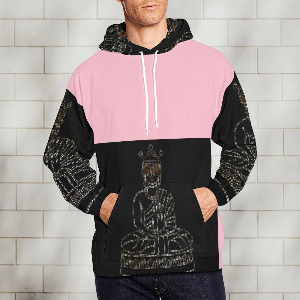 Zen Goddess #2 Pink/Black Mens Hoodie Art Meets Apparel