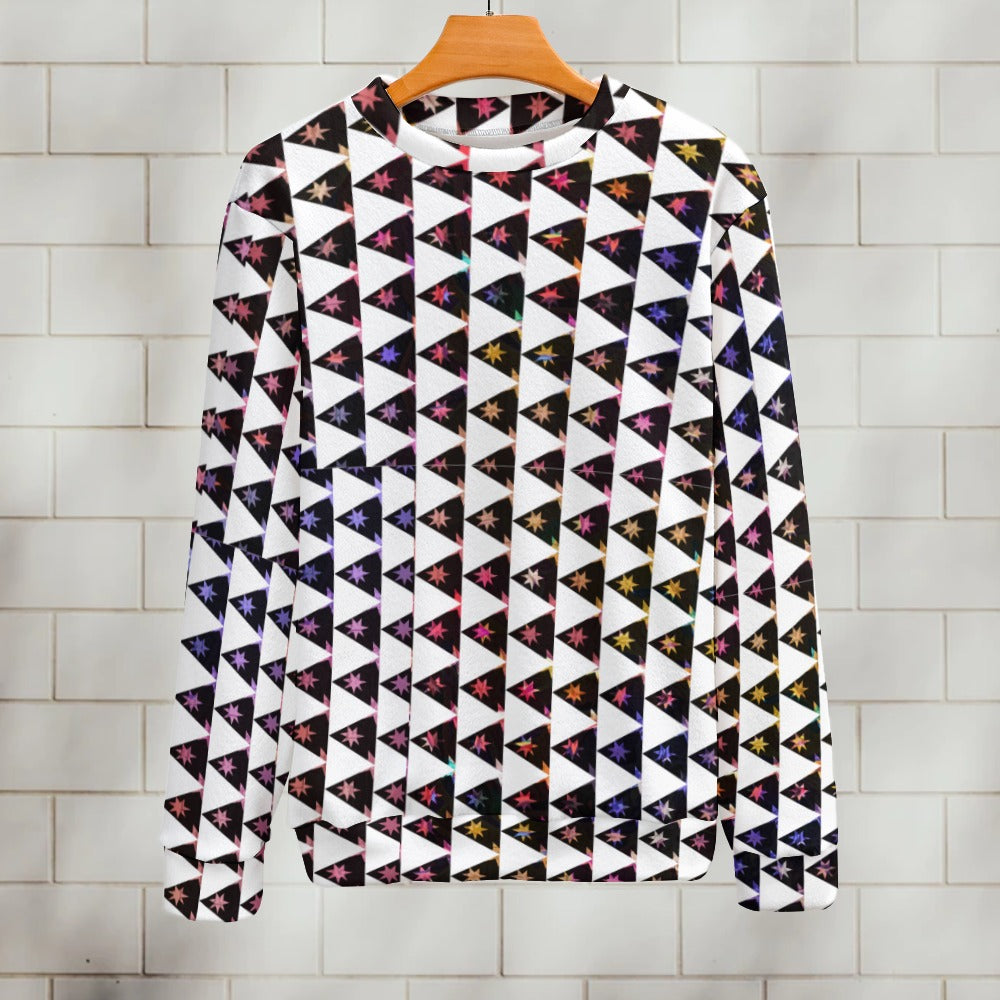 Men's "Geo Painting" Crew Neck Sweater Art Meets Apparel