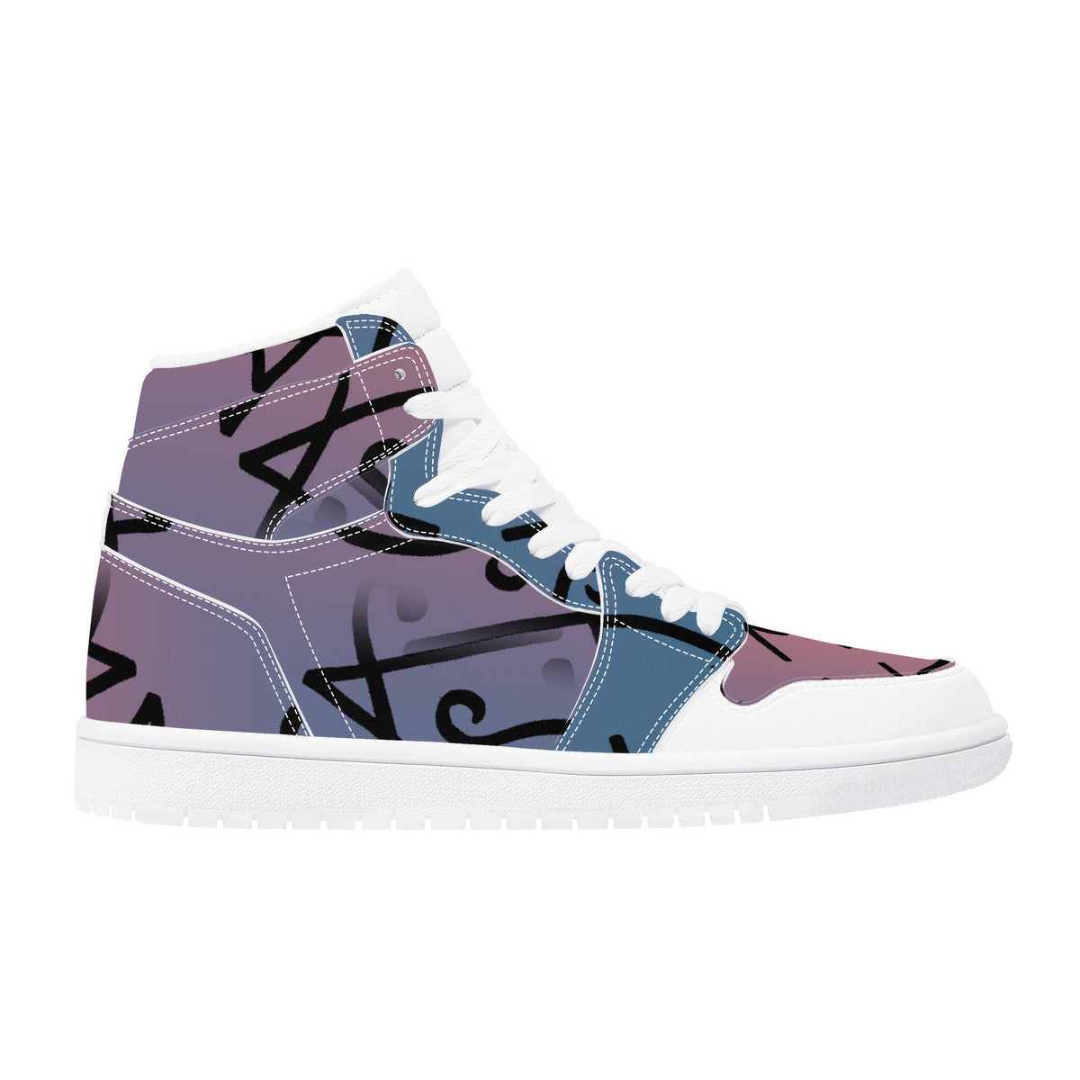 Purps #12 High Top Eco Friendly Leather Sneakers Art Meets Apparel