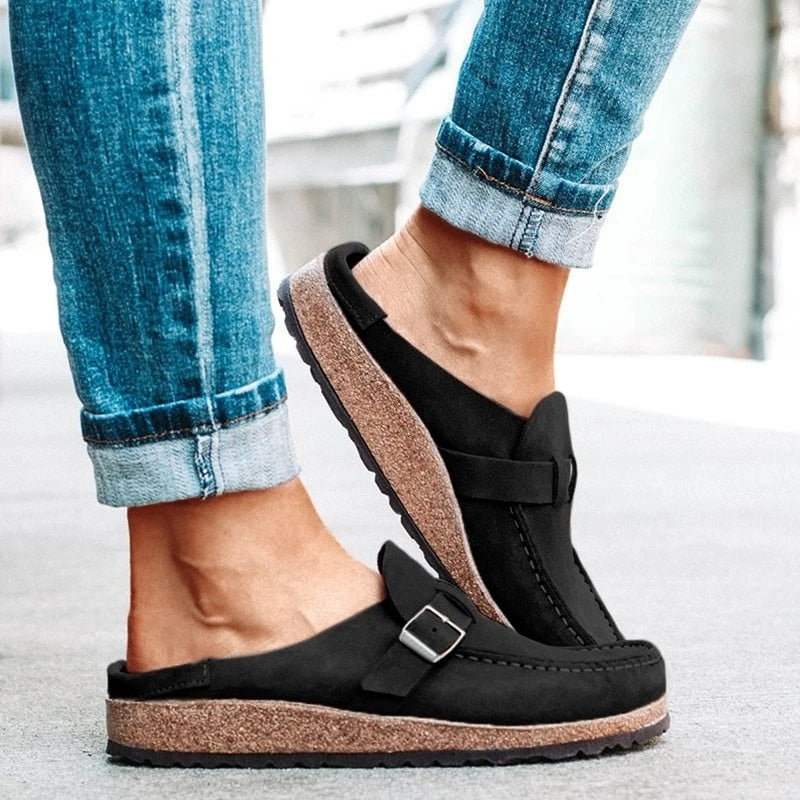 Women Solid buckle Casual Sandals Art Meets Apparel