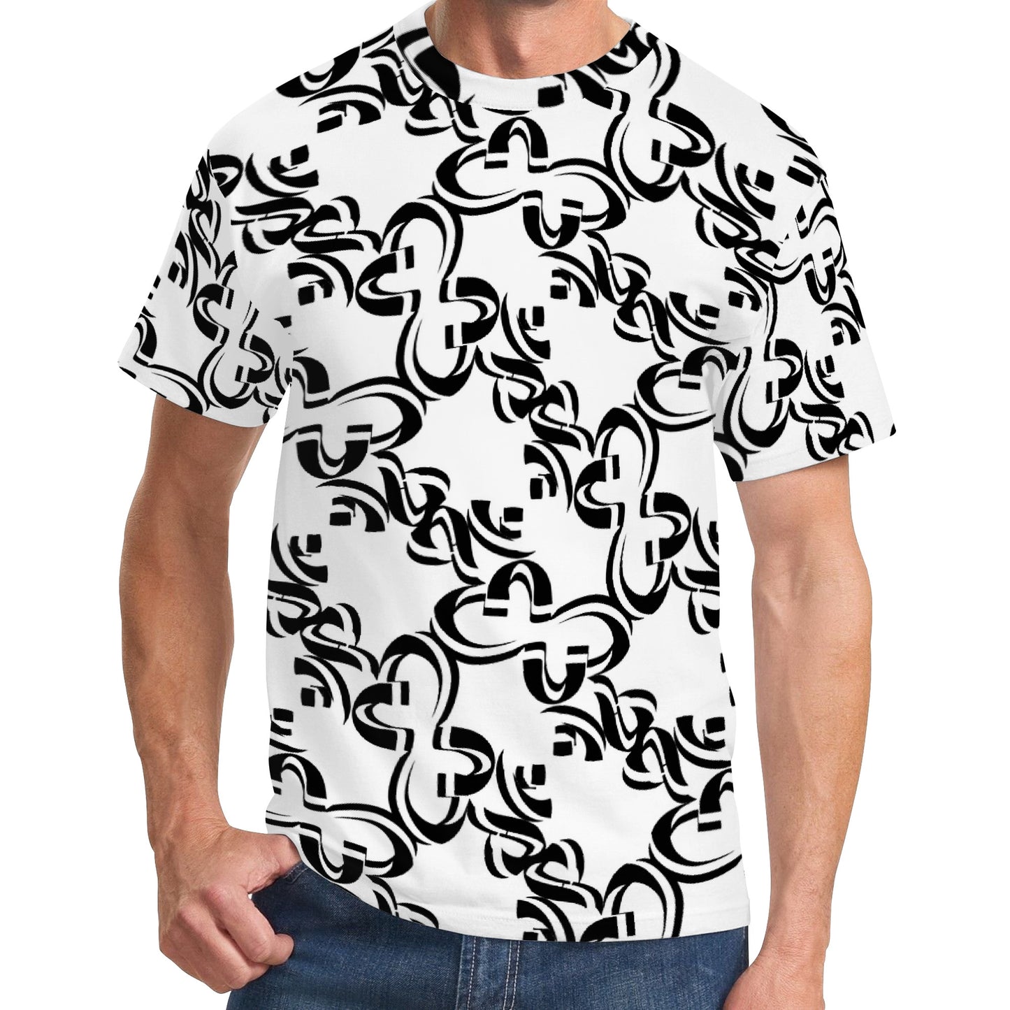 OHM Strands Design Men's All Over Print T-Shirt Art Meets Apparel