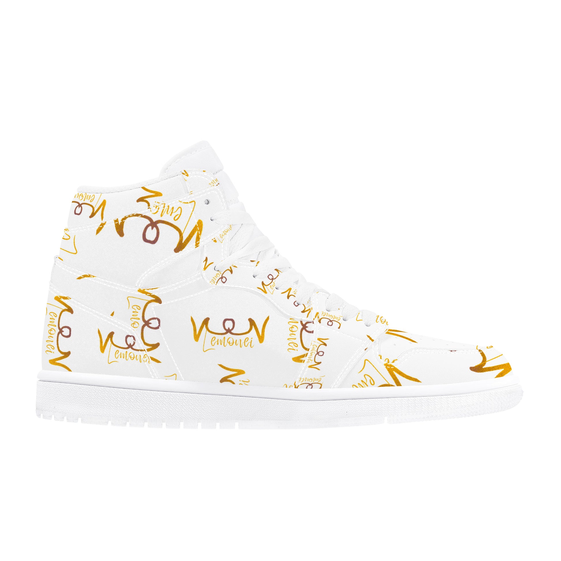 Original #1 Lemonei Design High Top Eco Friendly Leather Sneaker Art Meets Apparel