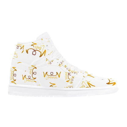 Original #1 Lemonei Design High Top Eco Friendly Leather Sneaker Art Meets Apparel