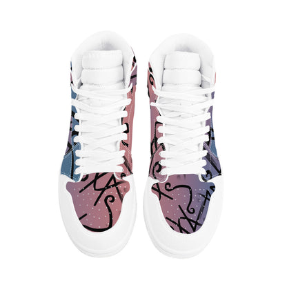 Purps #12 High Top Eco Friendly Leather Sneakers Art Meets Apparel