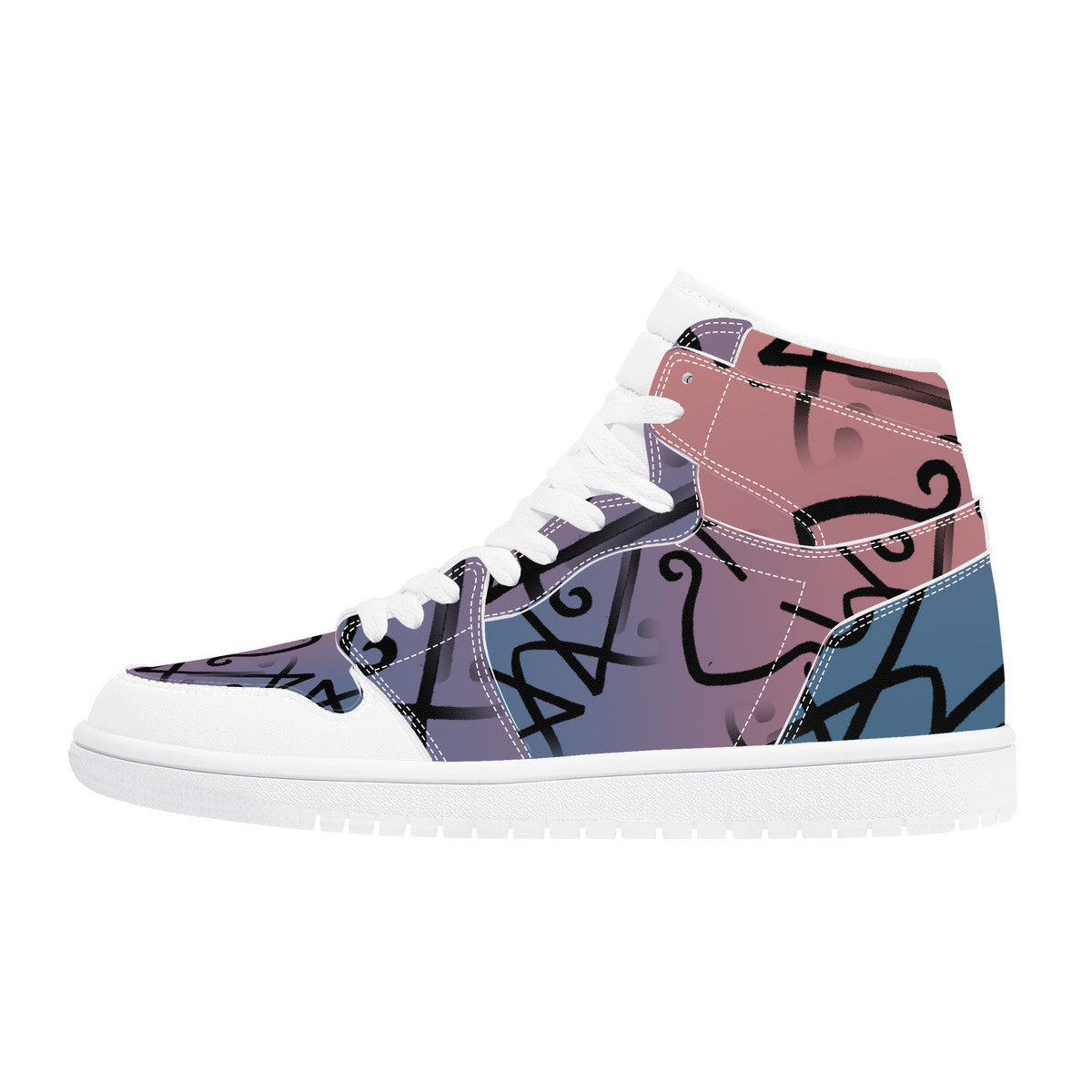 Purps #12 High Top Eco Friendly Leather Sneakers Art Meets Apparel