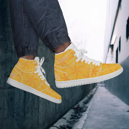 Golden Kamikaze High Tops Eco Leather Sneakers Art Meets Apparel