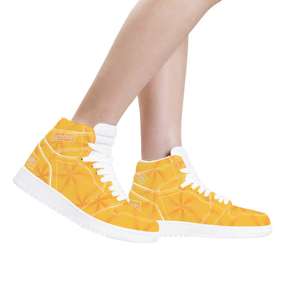 Golden Kamikaze High Tops Eco Leather Sneakers Art Meets Apparel