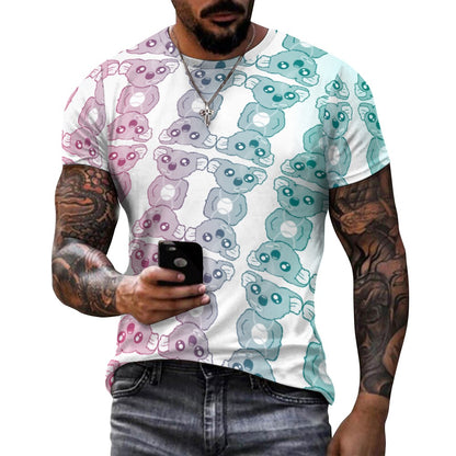 Smoking Koala #64 Men's Cotton T-shirt Art Meets Apparel