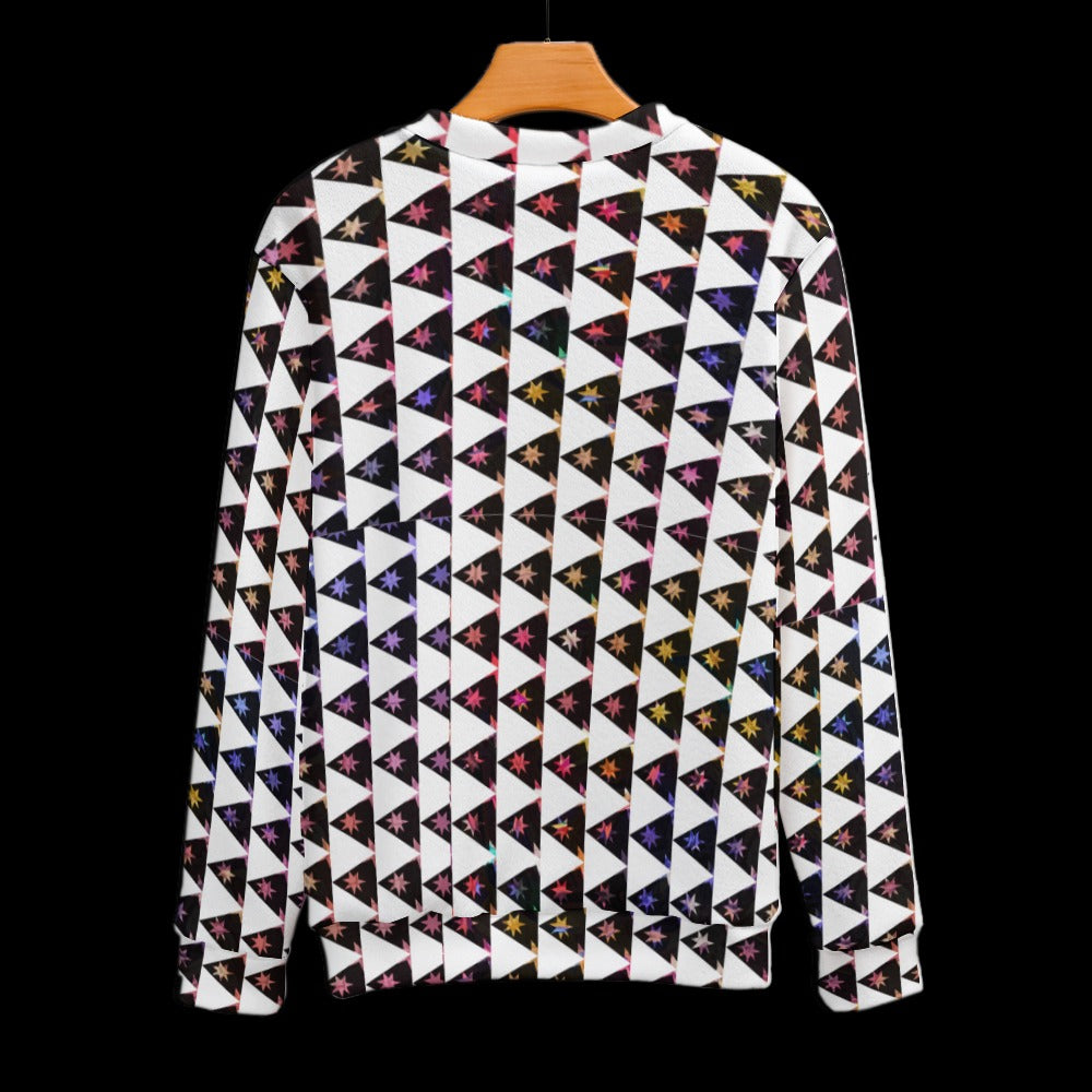 Men's "Geo Painting" Crew Neck Sweater Art Meets Apparel