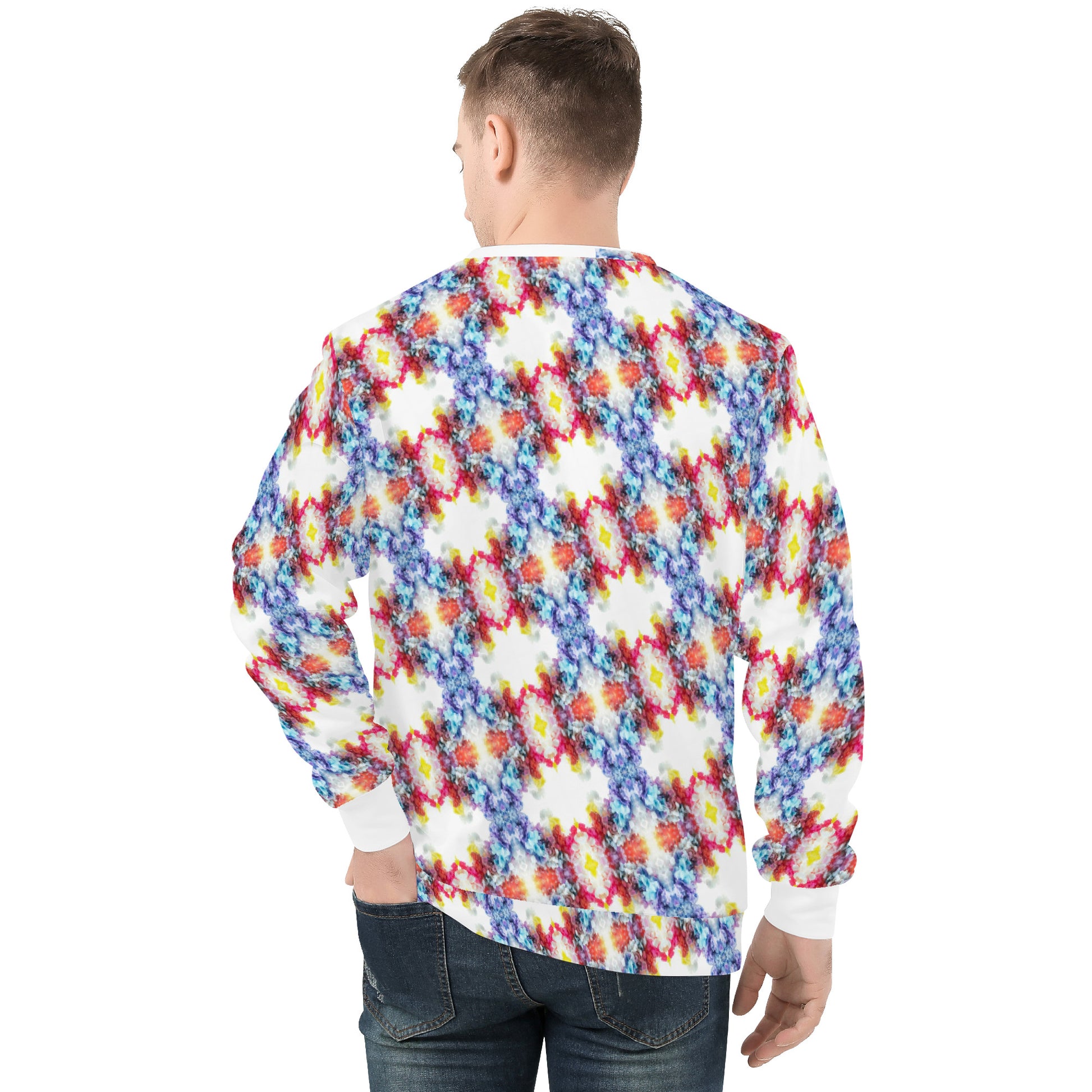 Men's All Over Print Sweater Art Meets Apparel