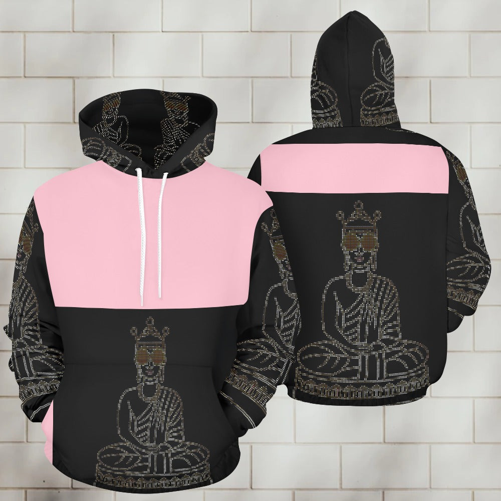 Zen Goddess #2 Pink/Black Mens Hoodie Art Meets Apparel