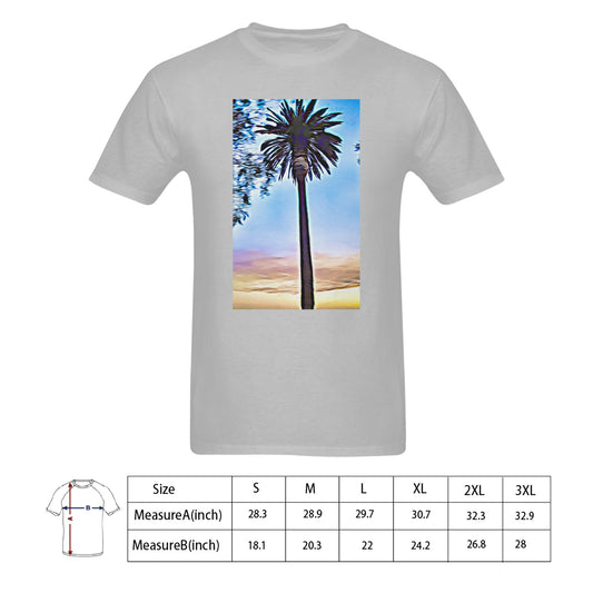 The "Palmtree Twist" Men's Gildan T-shirt 100% Cotton Art Meets Apparel