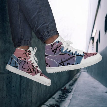 Purps #12 High Top Eco Friendly Leather Sneakers Art Meets Apparel