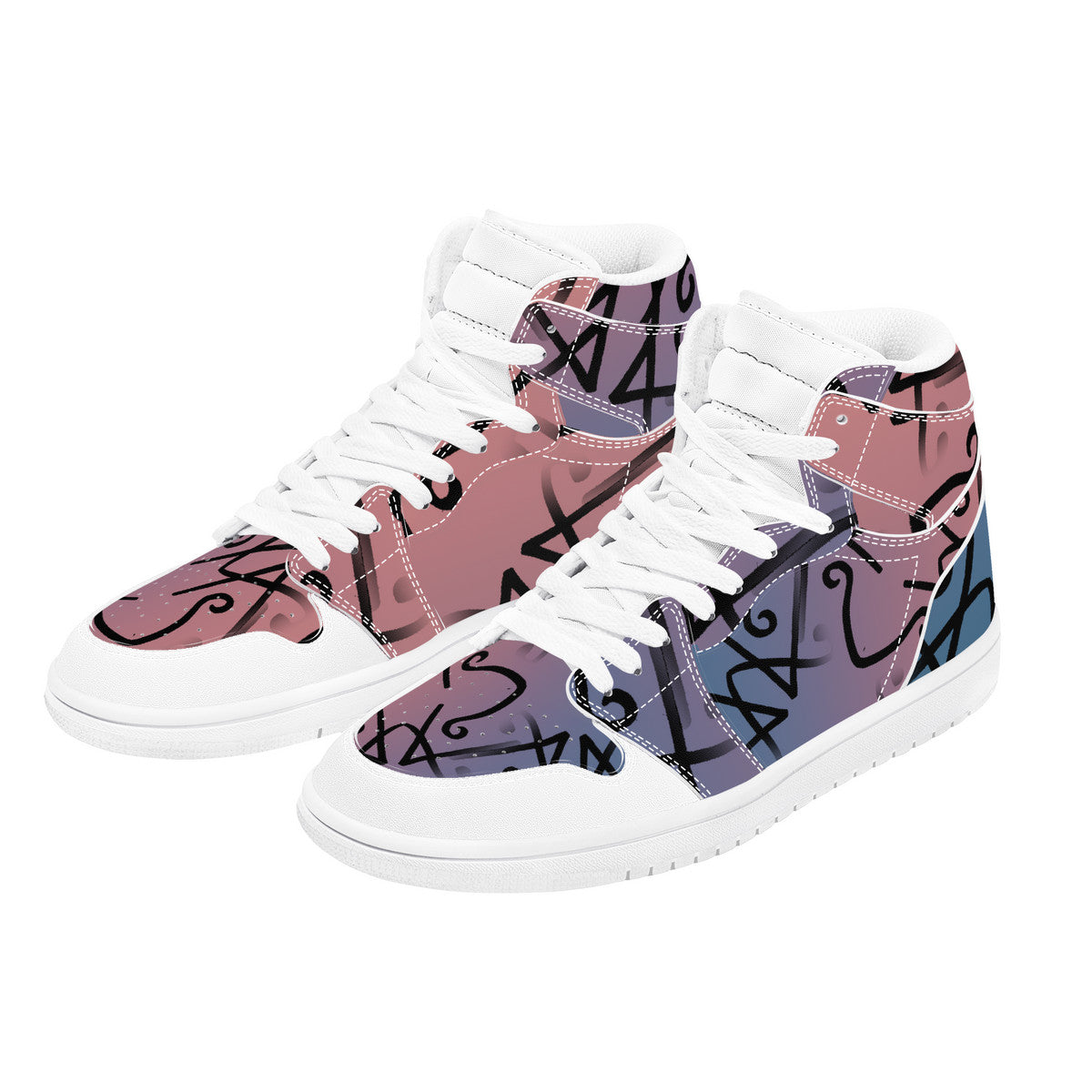 Purps #12 High Top Eco Friendly Leather Sneakers Art Meets Apparel