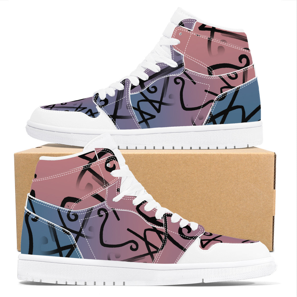 Purps #12 High Top Eco Friendly Leather Sneakers Art Meets Apparel