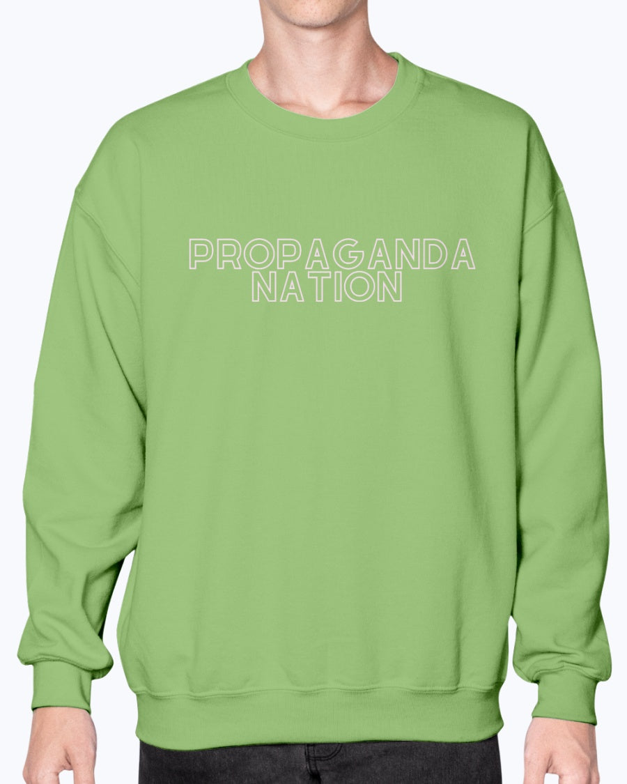 Propaganda Nation Long Sleeve Crew Neck Art Meets Apparel