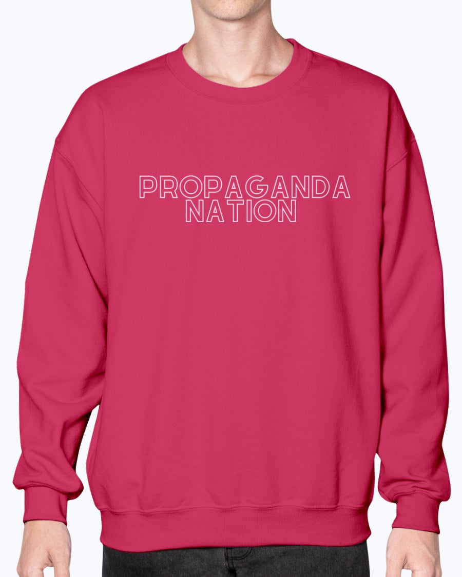 Propaganda Nation Long Sleeve Crew Neck Art Meets Apparel