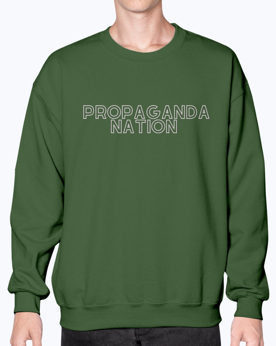 Propaganda Nation Long Sleeve Crew Neck Art Meets Apparel