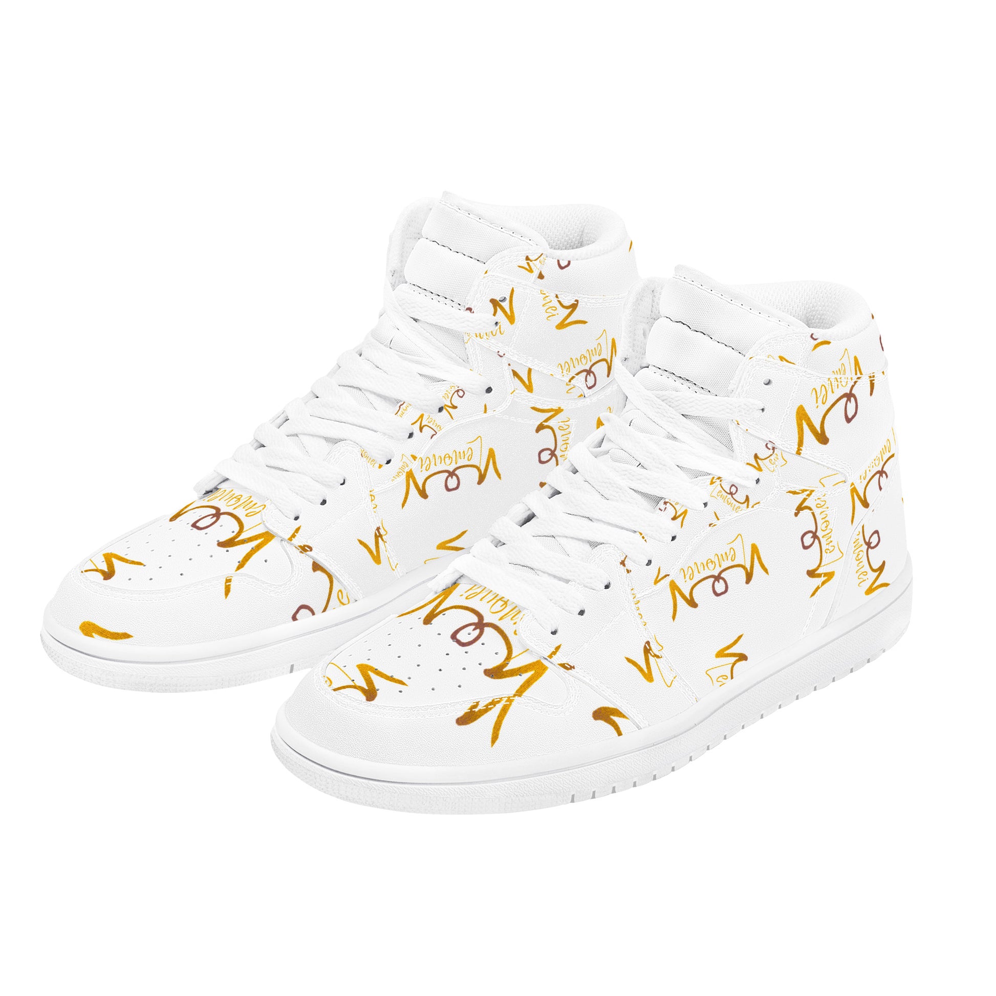 Original #1 Lemonei Design High Top Eco Friendly Leather Sneaker Art Meets Apparel