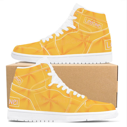 Golden Kamikaze High Tops Eco Leather Sneakers Art Meets Apparel